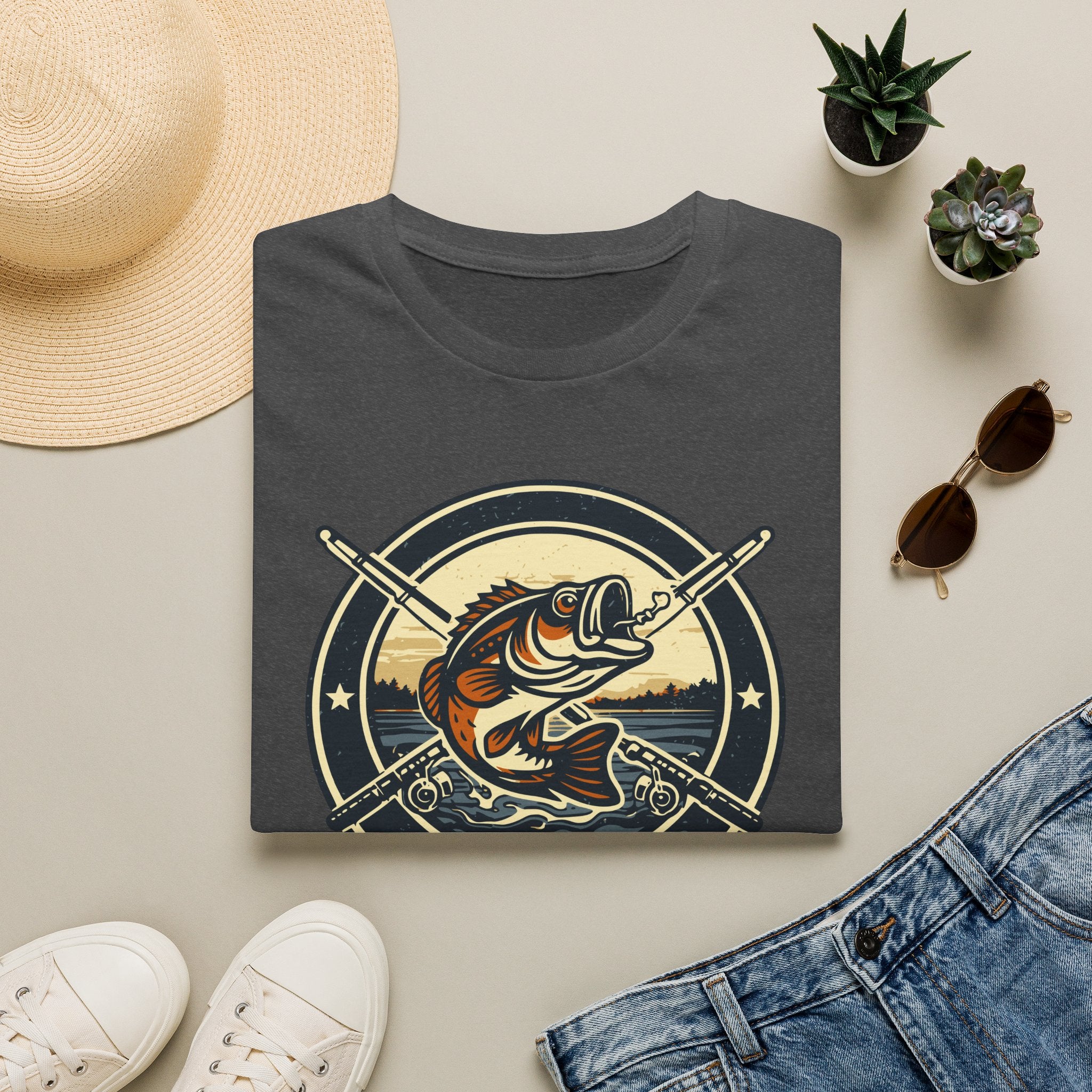 Fish S&P 2 Template 2 design 1 Bass Fishing Badge
