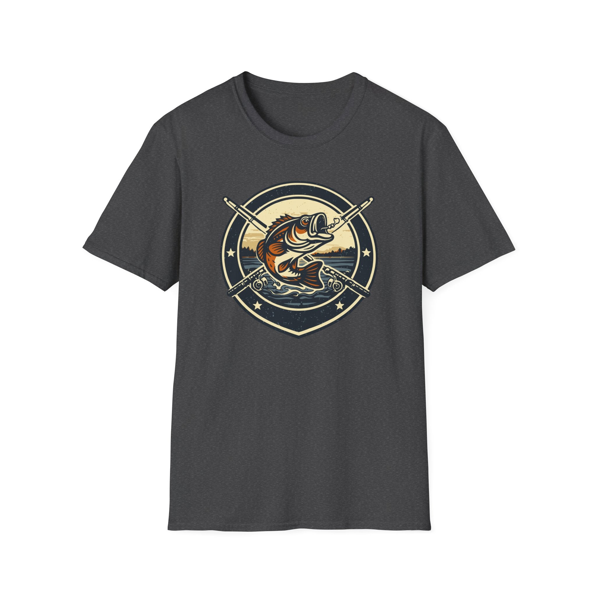 Fish S&P 2 Template 2 design 1 Bass Fishing Badge
