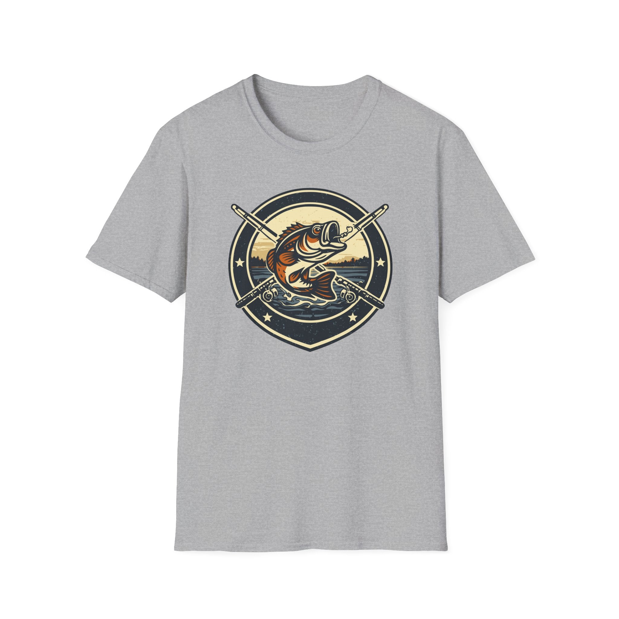 Fish S&P 2 Template 2 design 1 Bass Fishing Badge